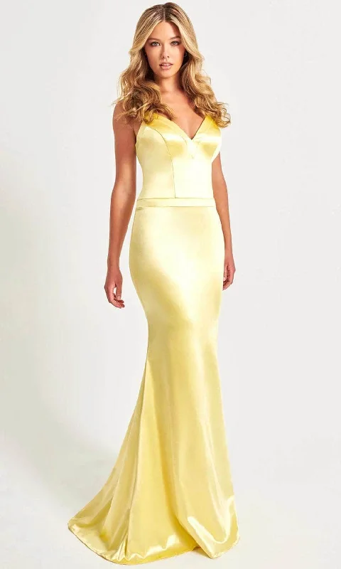 Faviana 11052 -V-Neck Sleeveless Prom Gown