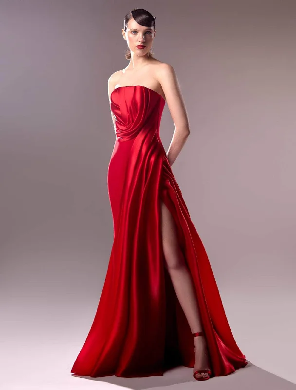 MNM Couture G1610 - Draped Strapless Evening Gown