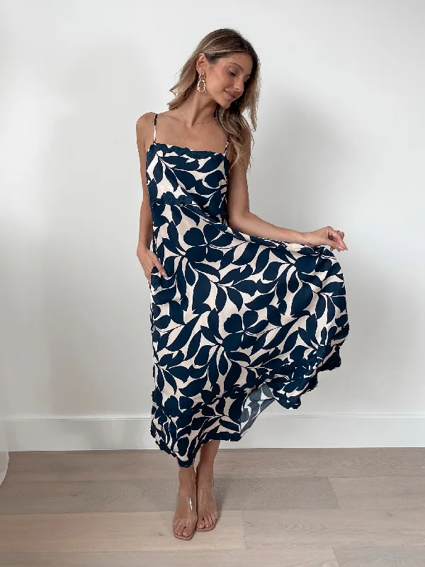 Raylan Dress - Navy Print