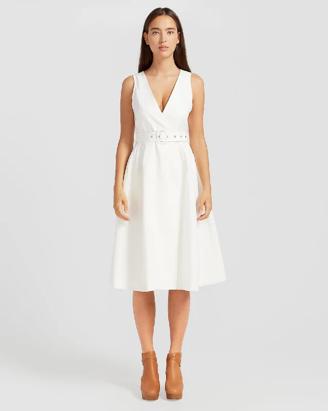 Miss Independence Midi Dress - Off-White