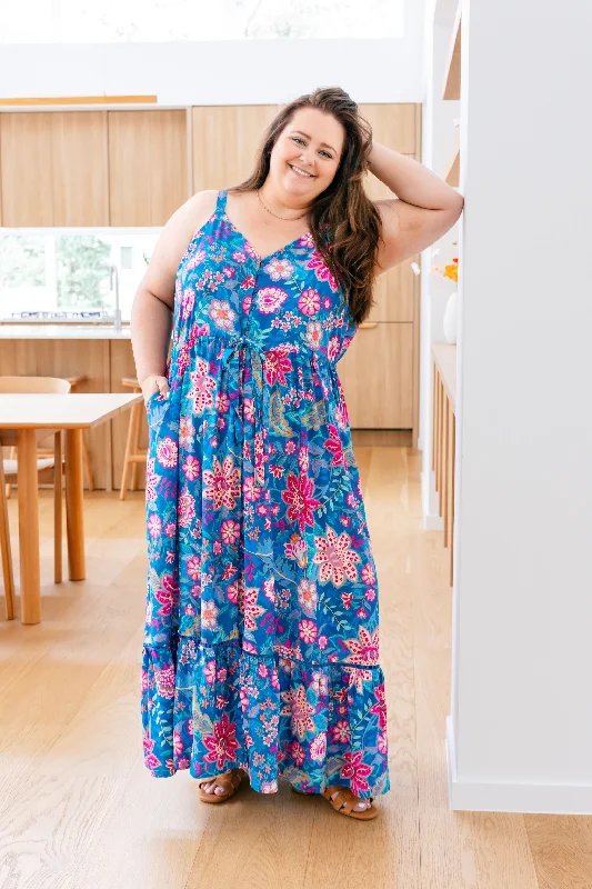 April Maxi Dress in Paisley Floral