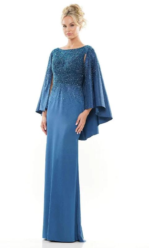 Rina di Montella RD2989 - Cape Sleeve Bateau Formal Gown