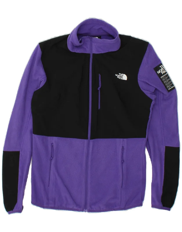 THE NORTH FACE Womens Graphic Fleece Jacket UK 10 Small Purple Colourblock