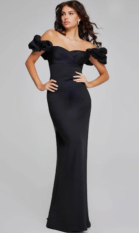 Jovani 41084 - Ruffle Sleeve Evening Gown