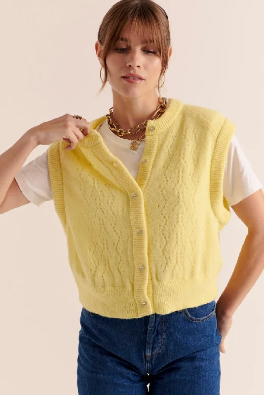 Cardigan Brooke jaune