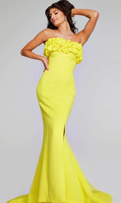 Jovani 38922 - Ruffle Strapless Evening Gown