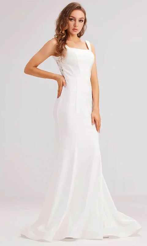 J'Adore Dresses J23039 - Embroidered Illusion Back Sleeveless Prom Gown