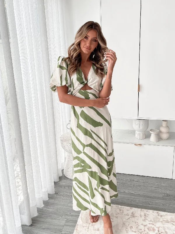 Amrisa Dress - Green Print