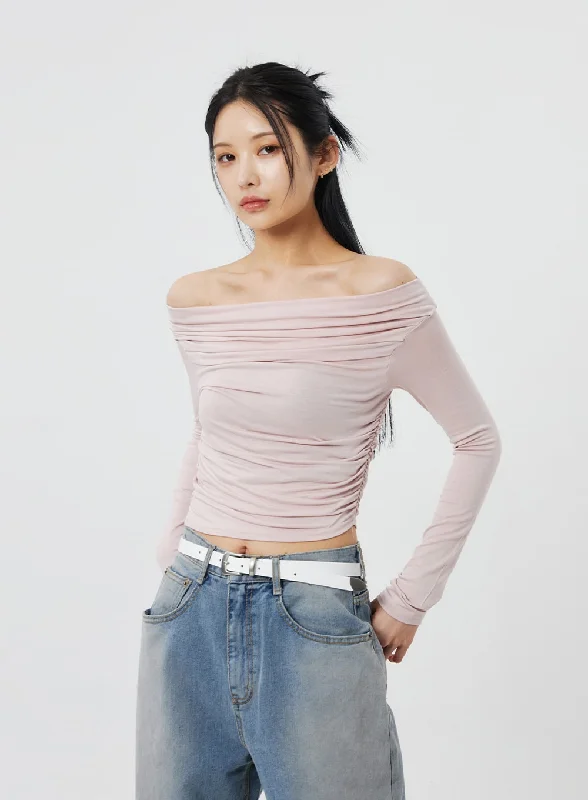 Off-Shoulder Cropped Top CF322