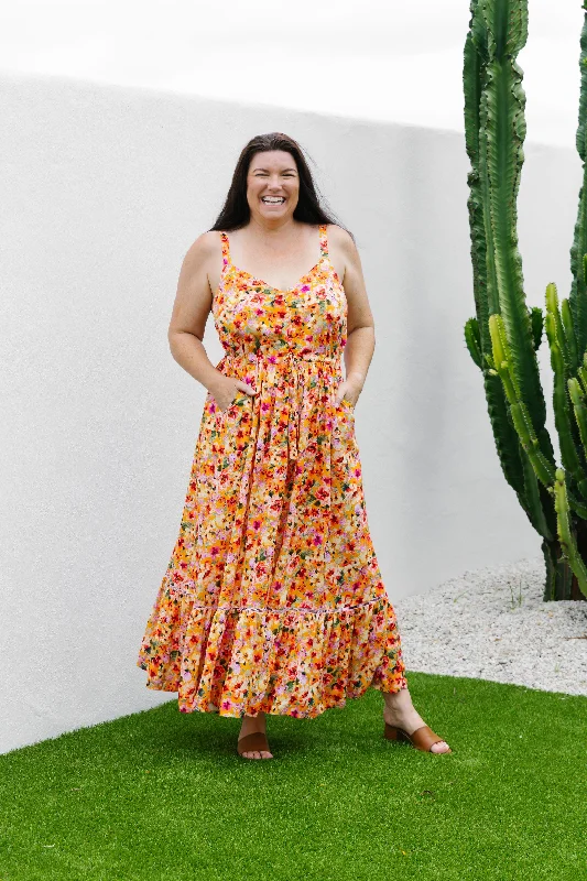 April Maxi Dress in Sunshine Floral