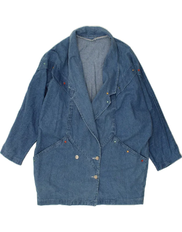 ST. BERNARD Womens Denim Coat UK 10/12 Medium Blue Cotton