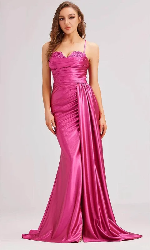 J'Adore Dresses J23028 - Ruched Detailed Sleeveless Prom Gown