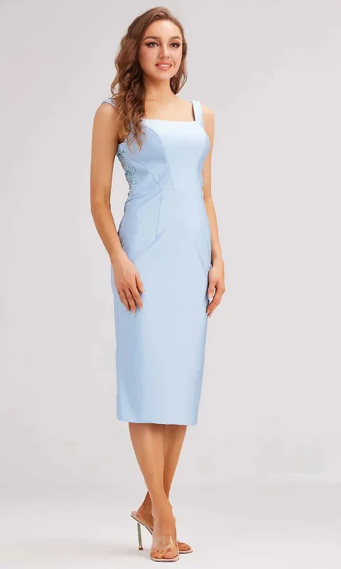 J'Adore Dresses J23067 - Satin Sleeveless Knee-Length Dress