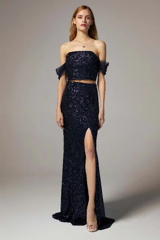 Sheath-Column Floor Length Sequined Dress CS0298