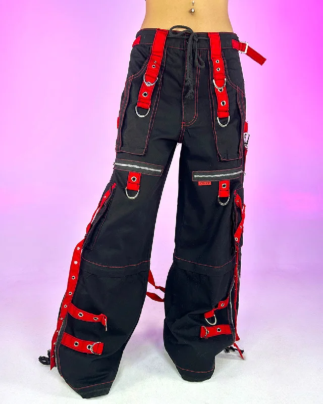 Tripp NYC Zip-Off Black/Red X-Strap Pants